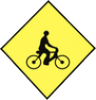 Cyclist Crossing Ahead road sign