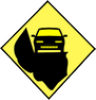 Dangerous Side Slopes Ahead road sign