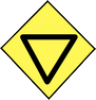 Give Way Ahead road sign