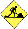 Road Work Ahead road sign