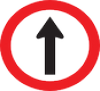 Ahead Only road sign