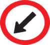 Pass Left Side road sign