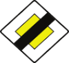 End of Priority Given to Vehicles on the Major Road road sign