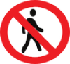 Road Closed for Pedestrians road sign