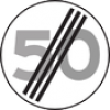 End of Speed Limit road sign