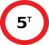Weight Limit road sign