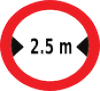 Width Limit road sign